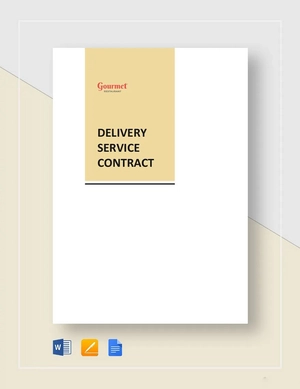 Restaurant Delivery Service Contract Template