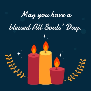 Free All Souls' Day Wishes Clipart Template to Edit Online