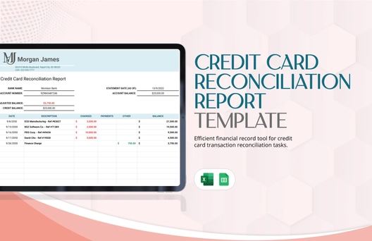 Credit Card Reconciliation Report Template