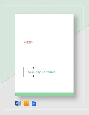 Restaurant Security Contract Template