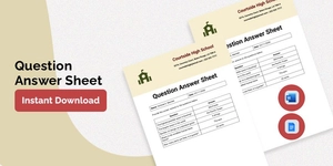 Question Answer Sheet Template