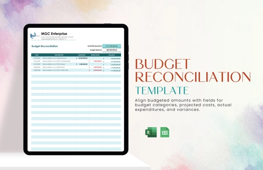 Budget Reconciliation Template