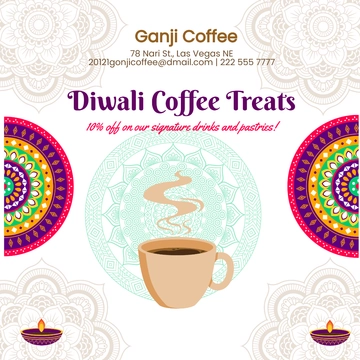 Free Diwali Facebook Ad Banner Template to Edit Online