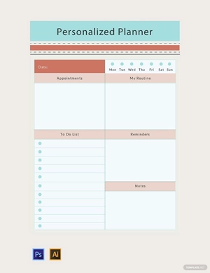 Personalized Planner Template