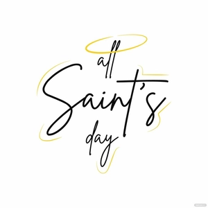 All Saints' Day Wishes Vector