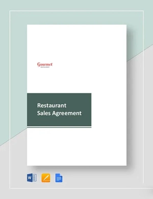 Restaurant Sales Agreement Template