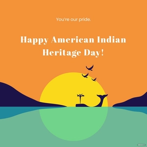 American Indian Heritage Day Greeting Card Vector