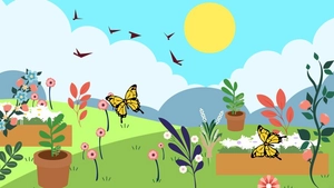 Spring Garden Background