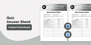 Quiz Answer Sheet Template