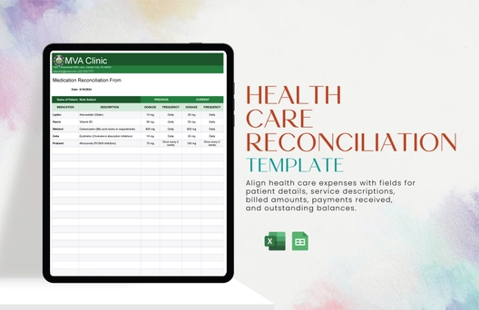 Health Care Reconciliation Template