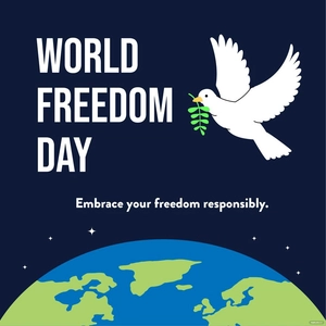 World Freedom Day Poster Vector