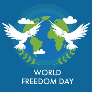 World Freedom Day Vector