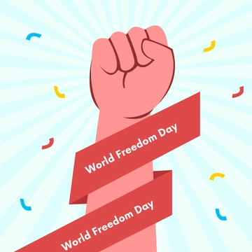 Free Happy World Freedom Day Clipart Template to Edit Online