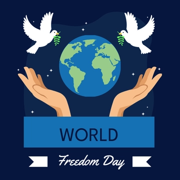 Free World Freedom Day Celebration Clipart Template to Edit Online