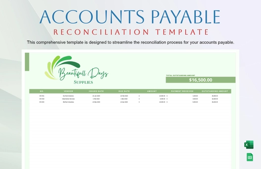 Accounts Payable Reconciliation Template