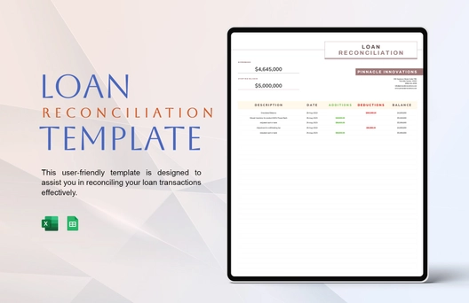 Loan Reconciliation Template