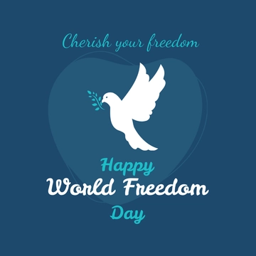 Free World Freedom Day Wishes Clipart Template to Edit Online