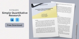 Simple Quantitative Research Template