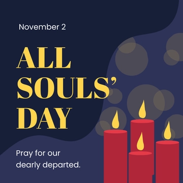 Free All Souls' Day FB Post Template to Edit Online