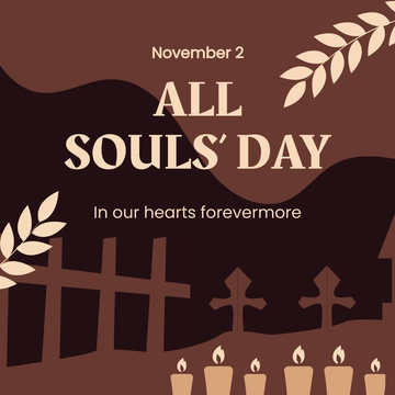 Free All Souls' Day Whatsapp Post Template to Edit Online