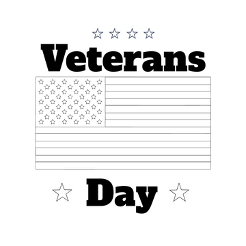 Free Veterans Day Drawing Template to Edit Online