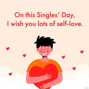 Singles Day Wishes Vector