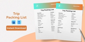 Trip Packing List Template Trip Packing List Template