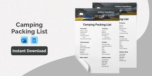Camping Packing List Template Camping Packing List Template