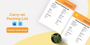 Carry-on Packing List Template Carry-on Packing List Template