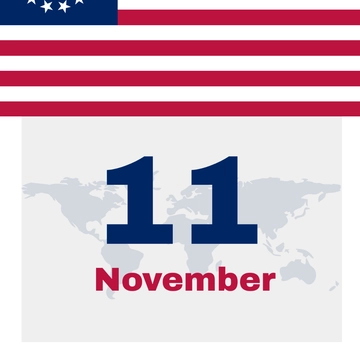 Free Veterans Day Calendar Clipart Template to Edit Online