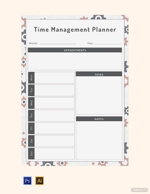 Time Management Planner Template