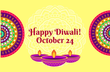 Free Happy Diwali Banner Template to Edit Online
