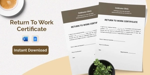 Return To Work Certificate Template