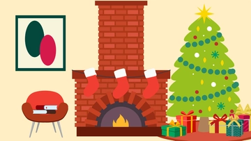Free Christmas Fireplace Background Template to Edit Online