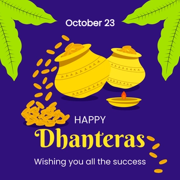 Free Dhanteras FB Post Template to Edit Online