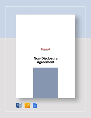 Restaurant Non Disclosure Agreement Template