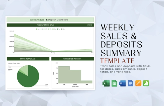 Weekly Sales & Deposits Summary Template