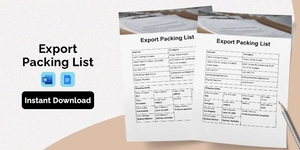 Export Packing List Template Export Packing List Template