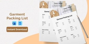 Garment Packing List Template Garment Packing List Template