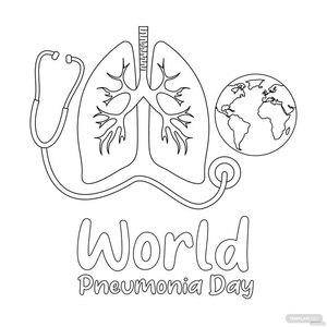 World Pneumonia Day Drawing Vector