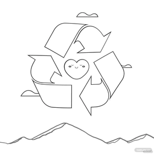 America Recycles Day Drawing Vector
