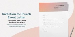 Invitation to Church Event Letter