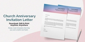 Church Anniversary Invitation Letter