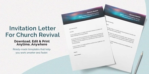 Invitation Letter for Church Revival Invitation Letter for Church Revival