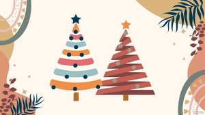 Boho Christmas Background