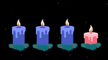 Free Advent Cartoon Background Template to Edit Online