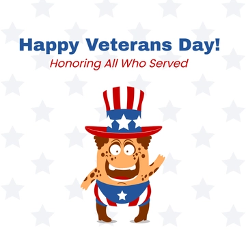 Free Veterans Day Meme Clipart Template to Edit Online