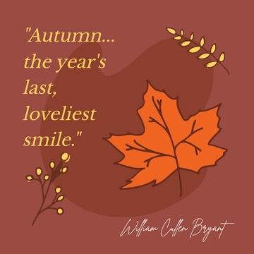 Free Autumn Quote Vector Template to Edit Online