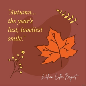 Autumn Quote Vector
