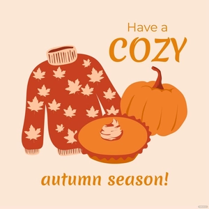 Autumn Greeting Card Vector